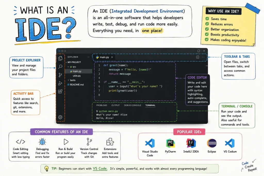 What Is an IDE? Components, Features, and Popular IDE Examples